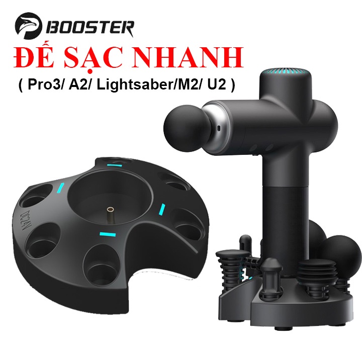 Dock Sạc Không Dây Đế Sạc Nhanh Không Dây Cho Máy massage Booster Pro3/ A2/ Lightsaber/M2/ U2 24V 1A - Chính hãng