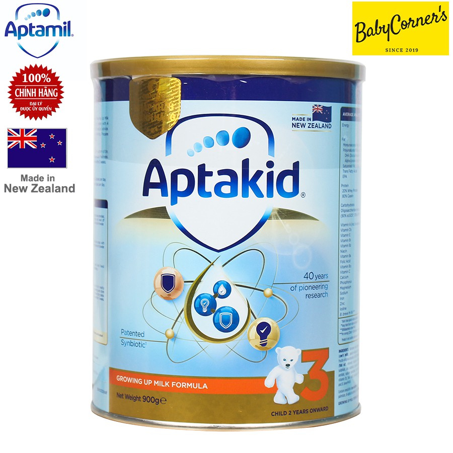 SỮA BỘT APTAKID NEW ZEALAND SỐ 3 HỘP 900G CHO BÉ