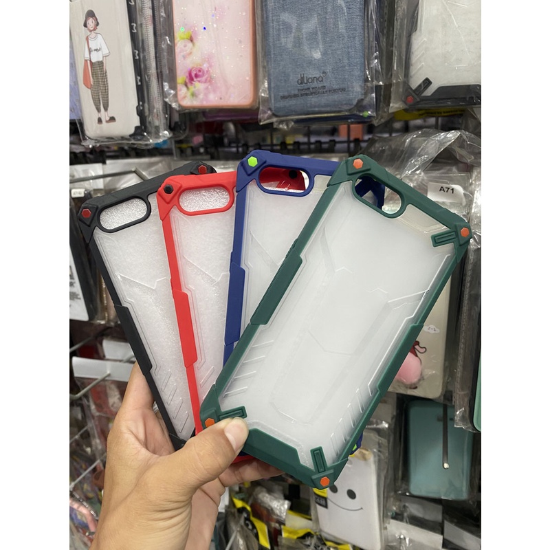 Ốp lưng điện thoại Oppo A3S Ốp chống sốc cao cấp nhựa trong cứng viền silicon nhiều màu để lựa chọn