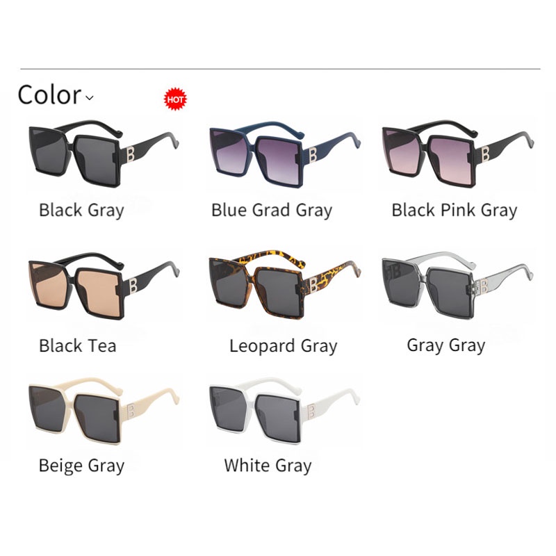 Kính Mát Gọng Vuông Thời Trang Hàn Quốc Chống Tia UV400