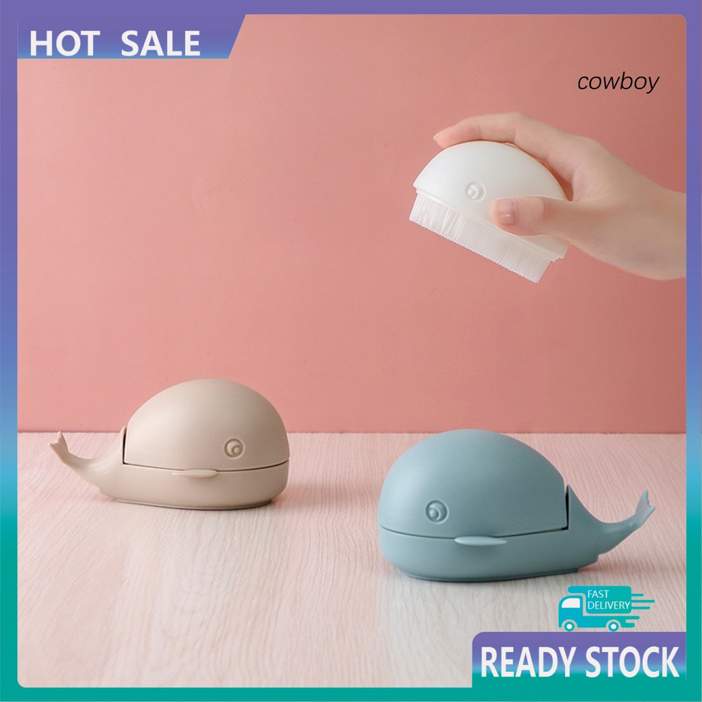 Bàn chải giặt đồ bằng nhựa thiết kế hình cá voi đáng yêu tiện dụng