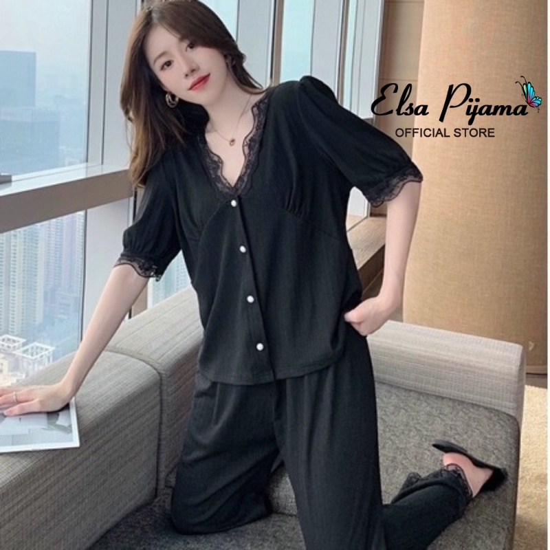 🌱 Đồ Bộ Pijama Lụa Đồ Mặc Nhà☘️ Bộ Ngủ Cao Cấp Mát Mềm Mịn - ELSA
