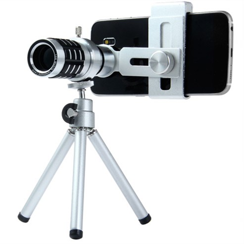 Universal Clip12x Optical Zoom Monocular Telescope Camera Lens for Smart Phone and for travel