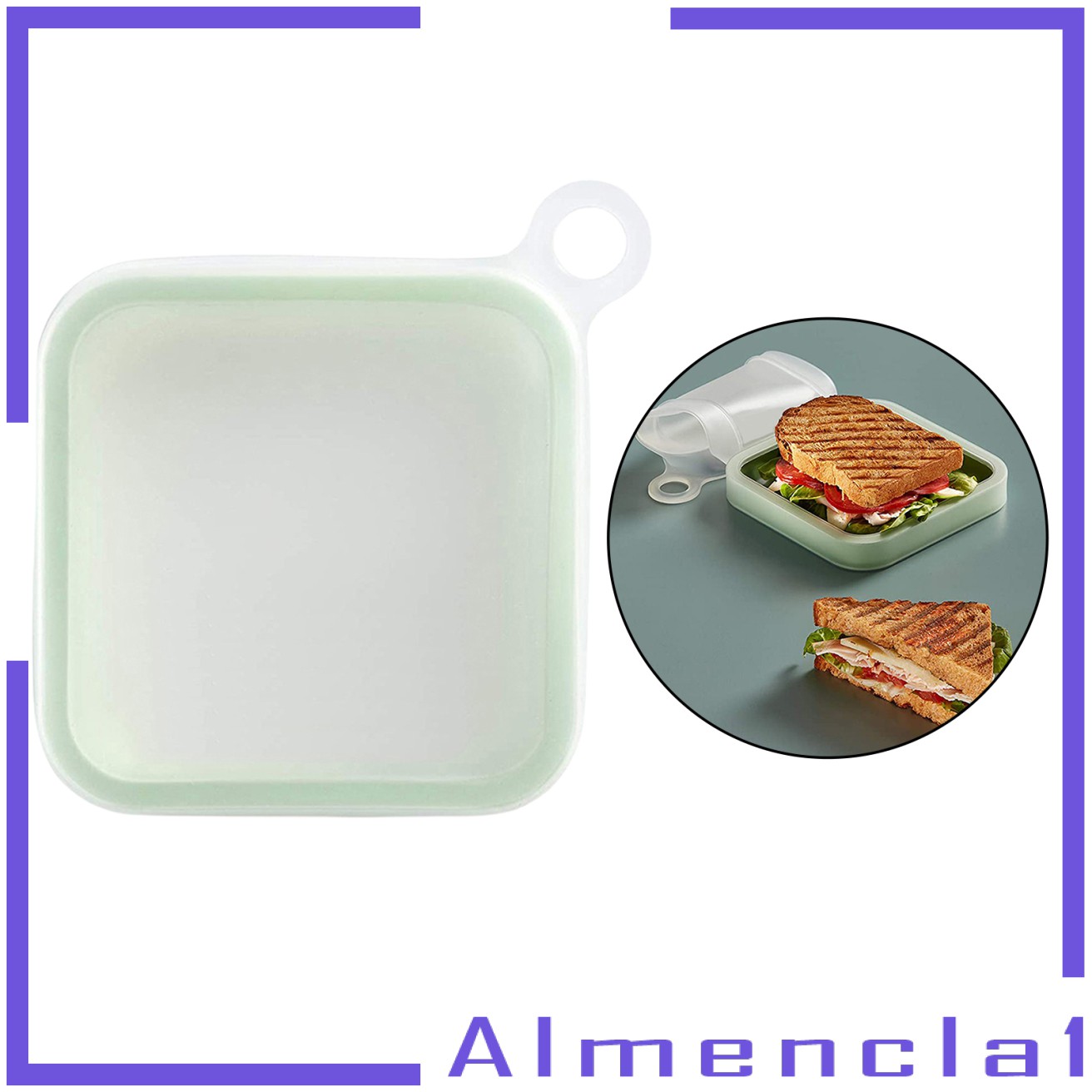 Hộp cơm Bento bằng silicon đựng bánh mì nướng bánh sandwich cho phụ huynh và trẻ em