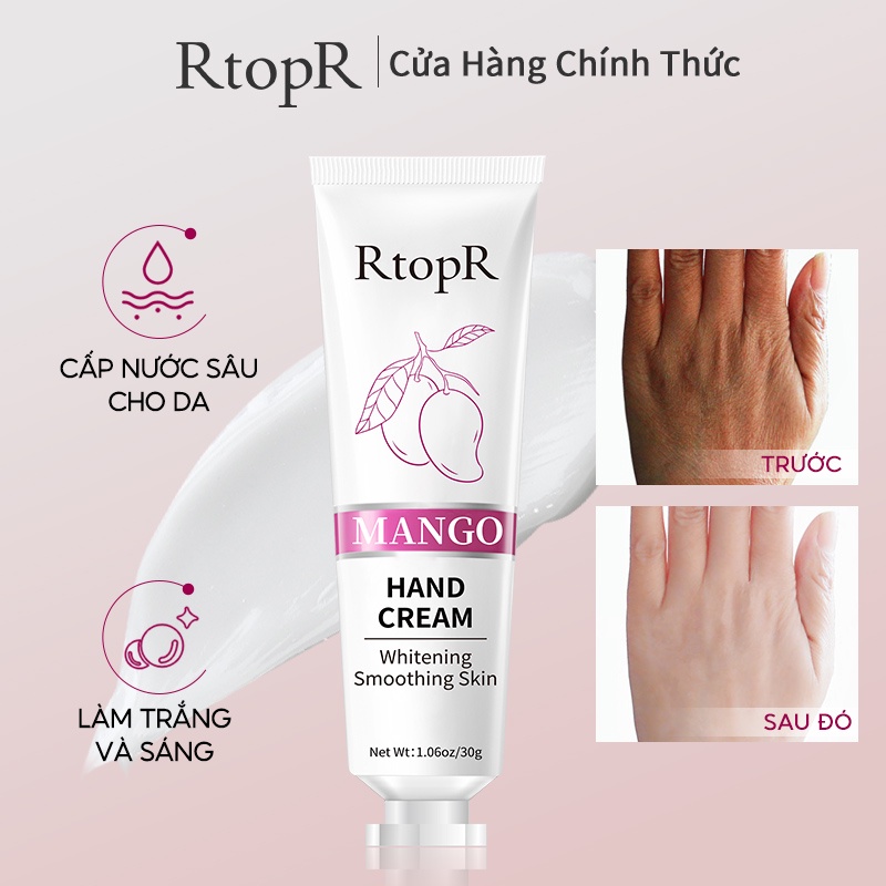 Kem Dưỡng Da Tay RtopR Chiết Xuất Xoài Dưỡng Ẩm Chống Lão Hóa Và Làm Trắng Da Giúp Chăm Sóc Làm Mềm Mịn Da Tay 30g