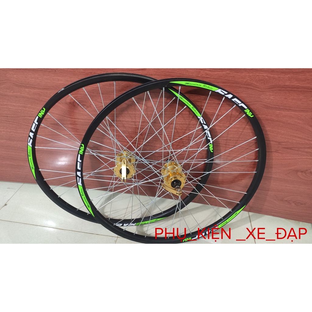 Bộ vành xe đạp thể thao 26 inches đan sẵn líp vặn, phanh đĩa