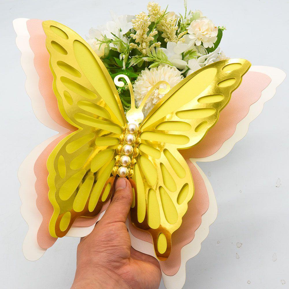 Miếng Dán Hình Bướm 3D Bốn Tầng Trang Trí Tiệc Cưới / Lễ Hội DIY