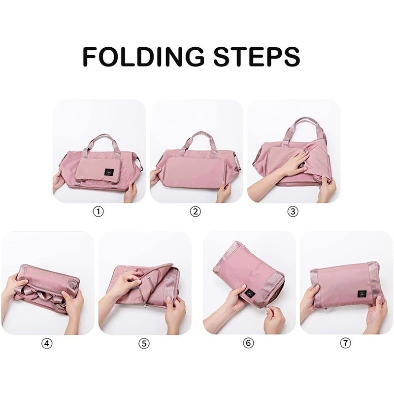 1 Túi Đựng Hành Lý Du Lịch Chống Nước Chống Mòn Sức Chứa Lớn Có Thể Gấp Gọn
