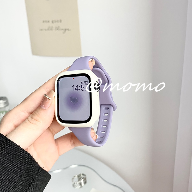 Dây Đeo Bằng Silicone Mềm Mỏng Cho Đồng Hồ Thông Minh Apple Watch Seri 7 6 5 4 3 2 45mm 41mm 44mm 38mm 42mm