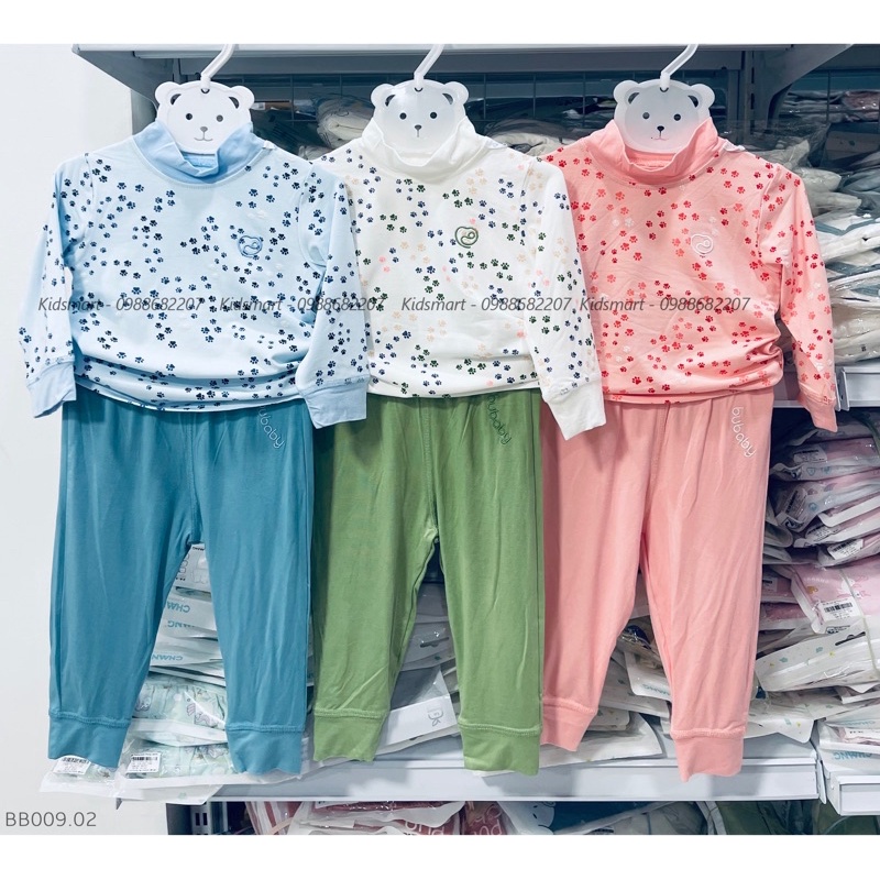 Bu baby - Bộ cao cổ cài vai dài tay BambusPuppie BB009.02