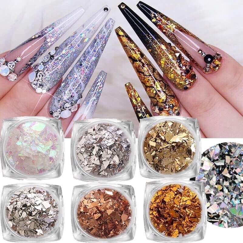 Giấy nhũ Xà Cừ Khổng Tước trang trí Nail các mẫu HOT