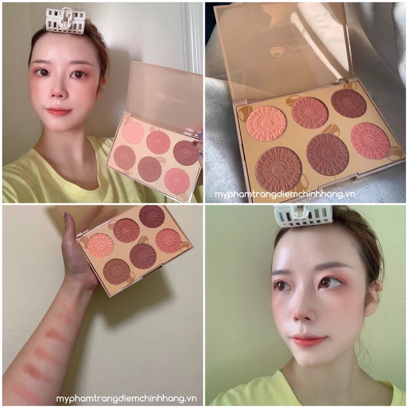 Phấn Má Nude Makeup Natural Blush Highlight Glow - Má Hồng + Tạo Khối Trendy Beauty