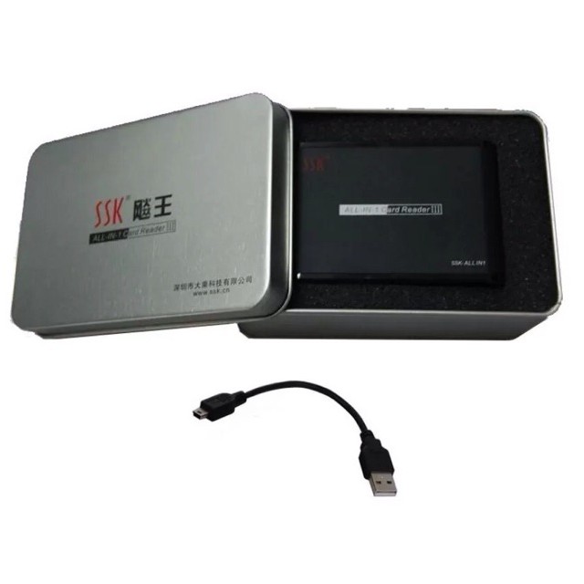 k89 Đầu đọc thẻ nhớ đa năng SSK All In 1 Card Reader III (Đen) 1