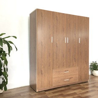 Tủ nhựa 4 cánh 2 ngăn kéo ngang 1m64 cao 1m84 TN455