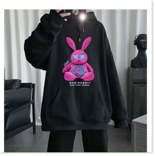 ÁO KHOÁC HOODIE CHÚ THỎ CƯNG CHUI ĐẦU PHONG CÁCH XÌ TEEN