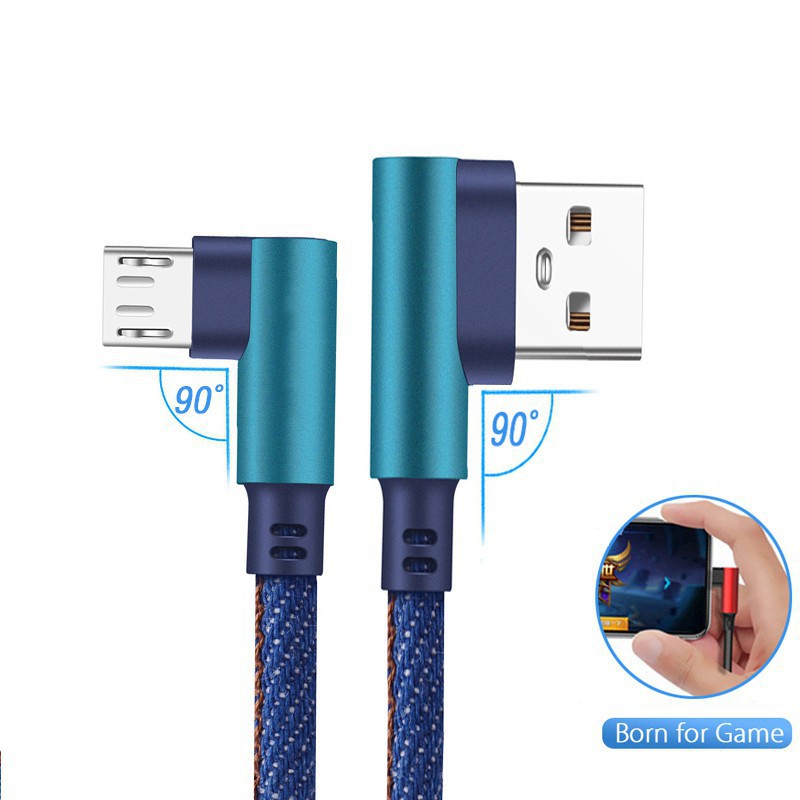 Cáp sạc nhanh Remax bằng nylon hình chữ L truyền dữ liệu cho điện thoại Andorid/Type-C/iphone