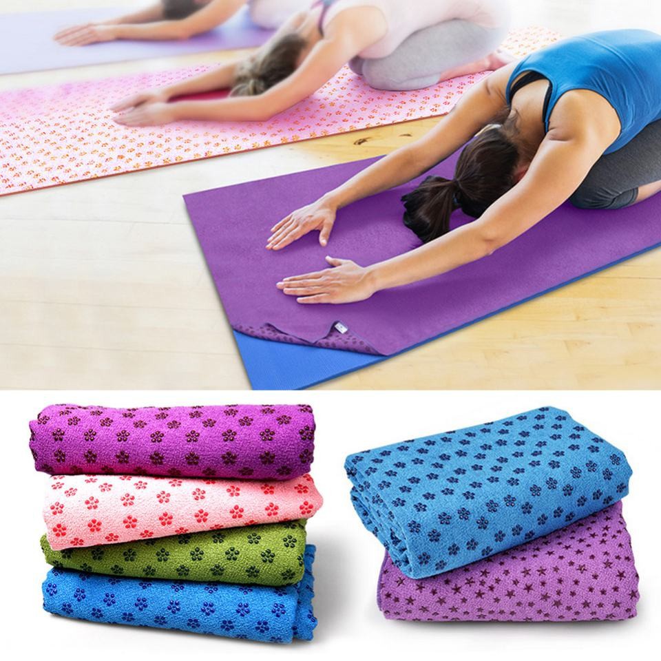 Khăn Trải Thảm Tập Yoga Chống Trượt Thấm Mồ Hôi Cao Cấp Tặng Túi Đựng Khăn YO19 | BigBuy360 - bigbuy360.vn
