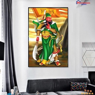 Tranh đính đá quan thánh đế quân 56cm x 82cm