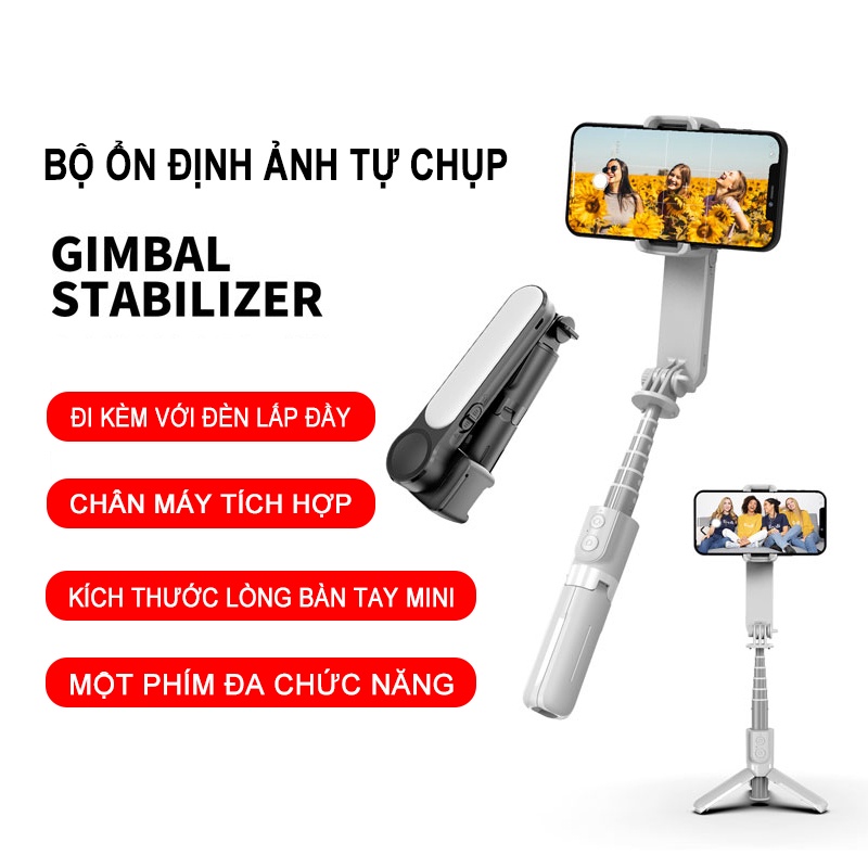 Bộ ổn định với ánh sáng lấp đầy MINI, gimbal cầm tay, gậy chụp ảnh tự sướng chân máy bluetooth chống va đập {NUL09}