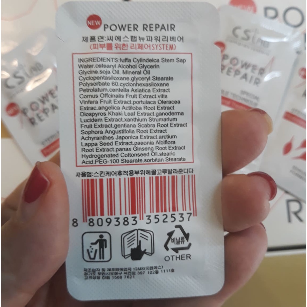 Hộp 100 gói Dưỡng Cslab Power Repair Hàn, dưỡng kích bong môi mày sau xăm