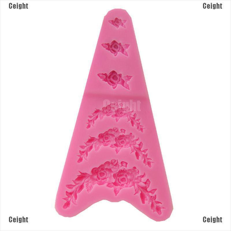 Khuôn Silicone Tạo Hình Hoa Hồng Trang Trí Bánh Cưới