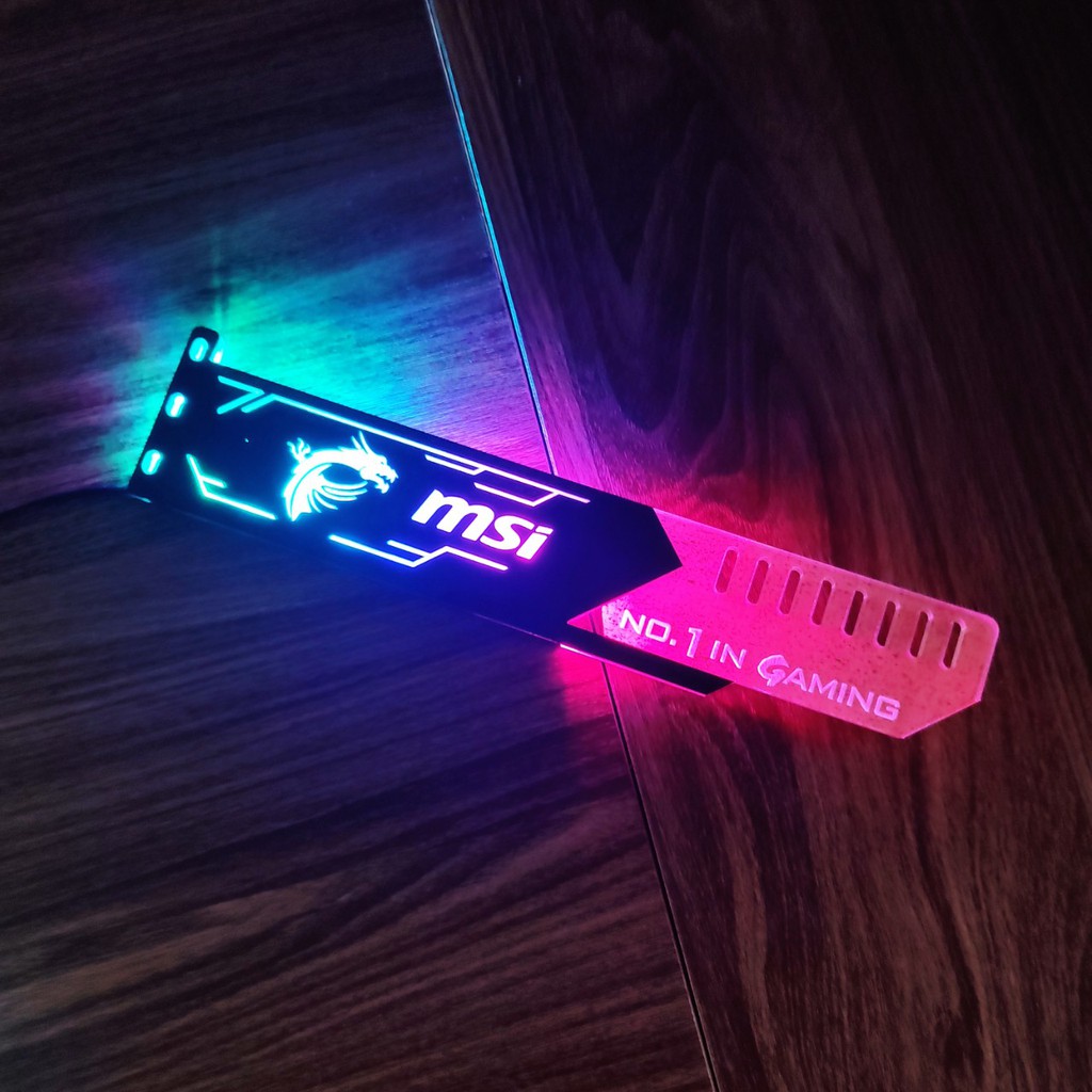 Đỡ chống xệ card màn hình VGA Led RGB MSI đồng bộ màu Coolmoon Controller