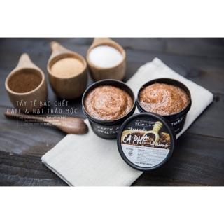 Tẩy da chết Caffe và thảo mộc