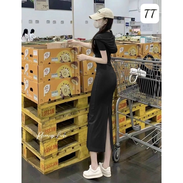 Đầm nón maxi ôm body cực xinh-Chocomy Shop