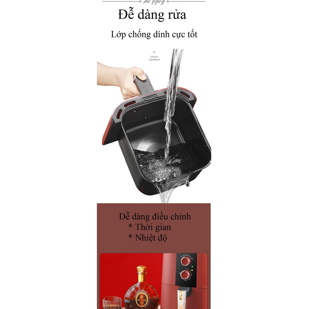 Nồi Chiên Không Dầu❤️FREESHIP❤️ Nồi Chiên Điện Tử Đa Năng Dung Tích Lớn