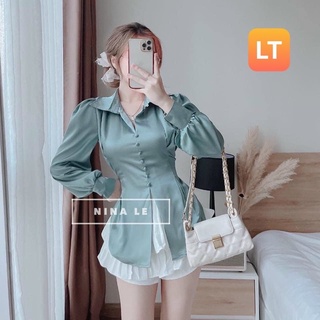 Sơ mi lụa cột eo siêu hot ( có hình thật )