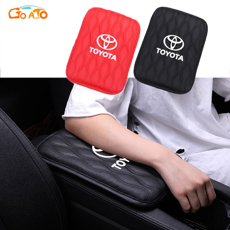 GTIOATO Đệm Tì Tay Ô Tô Đệm Da Lót Hộp Tỳ Tay Đệm Tỳ Tay Ô Tô Đệm Kê Tay Cho Xe Hơi Lót Hộp Tỳ Tay MiếNg LóT ChốNg ThấM ĐệM Tỳ Tay Trang Trí NộI ThấT Ô Tô Cho Toyota CHR Raize Corolla Cross Rush Fortuner Yaris Innova Vios Prius C Wigo