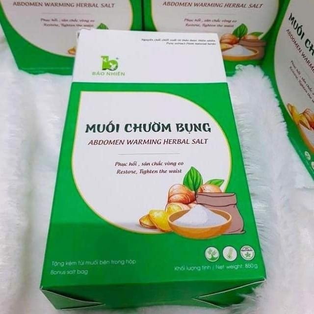 Muối Chườm Bụng Hỗ Trợ Giảm Mỡ BẢO NHIÊN Sự Kết Hợp Hoàn Hảo Giữa Muối Khoáng Và 9 Loại Thảo Dược Hộp 850g