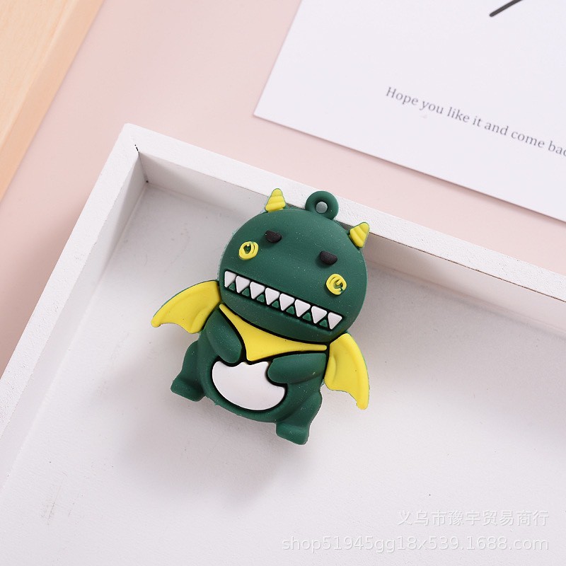Charm /Jibitz gắn dép CROCS - MÓC CHÌA KHÓA BA LÔ khủng long xanh thời trang hàng cao cấp