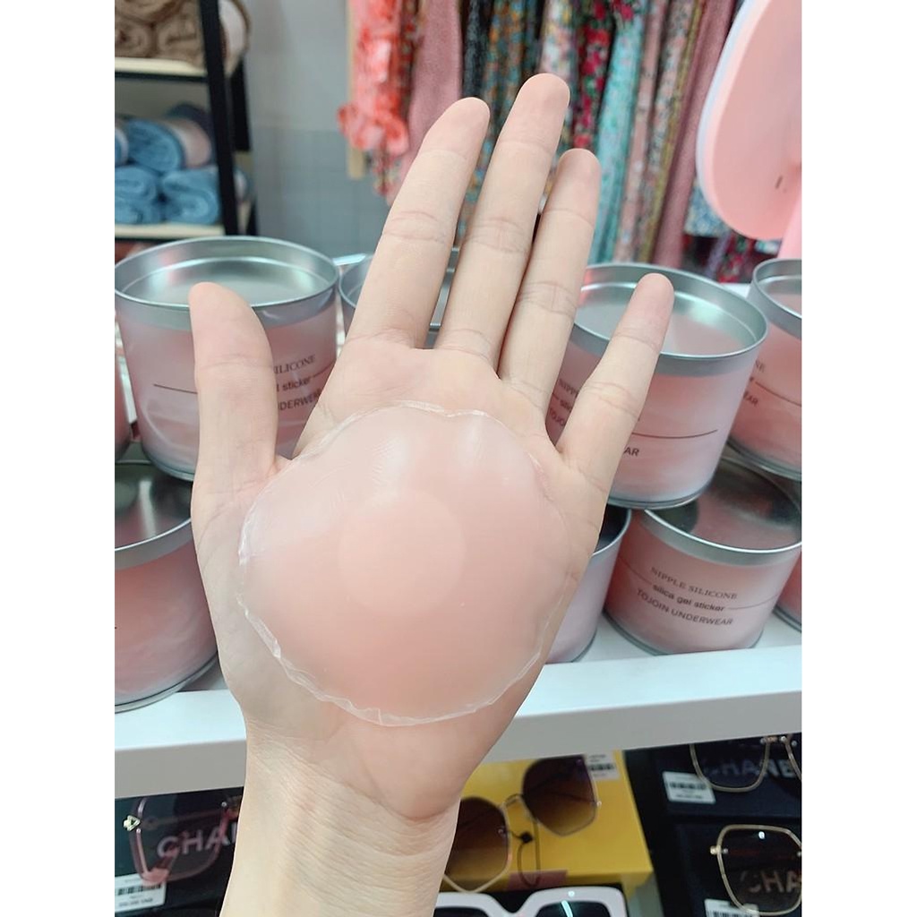 Hộp 10 Miếng Dán Ngực Silicon Lót Ngực Nhũ Hoa, dán Đầu Ti Siêu Mềm Mại
