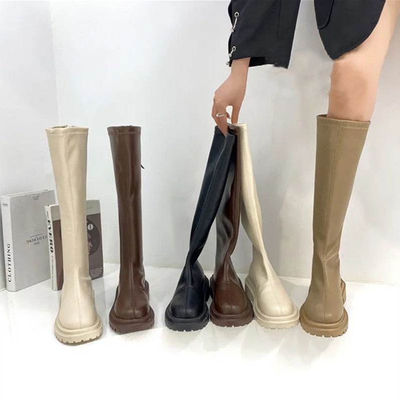 ✻☬✓giày bốt gối đùi thời cá tính dành cho nữ big size cao cổ gót, trang ulzzang hàn Anh quốc hot 2022