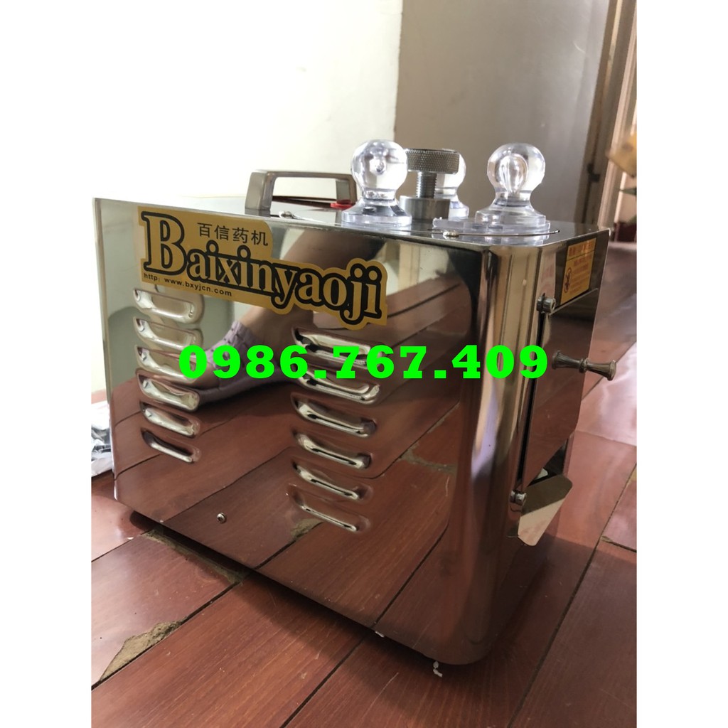 Máy thái thân cành, rễ cây thuốc nam, thuốc bắc nhỏ gọn siêu nhanh
