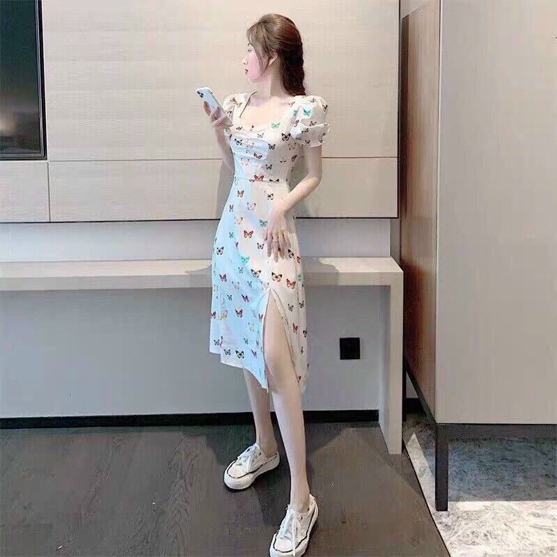 Đầm Nữ Nhún Ngực Xẻ Tà Quyến Rũ | BigBuy360 - bigbuy360.vn