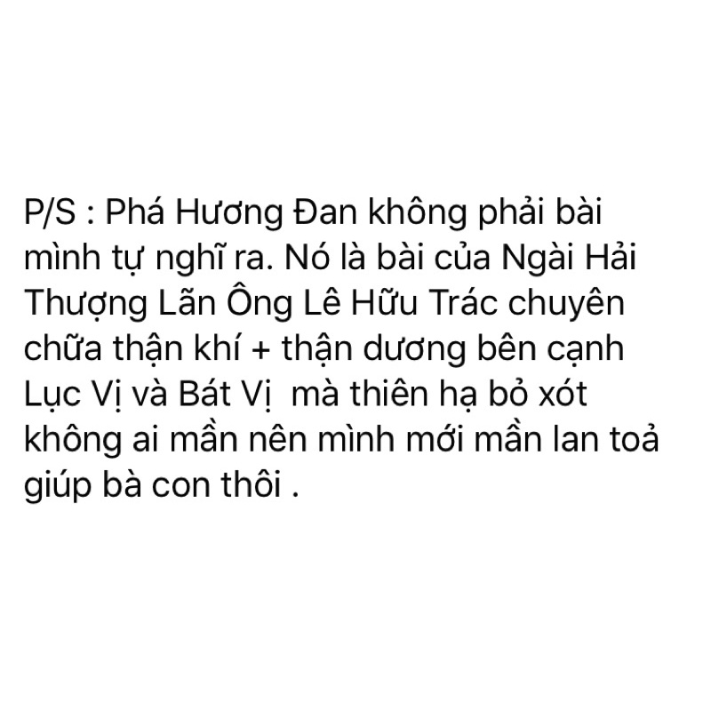 PHÁ HƯƠNG ĐAN (12 gói) - 1 Liệu trình - 100% thiên nhiên