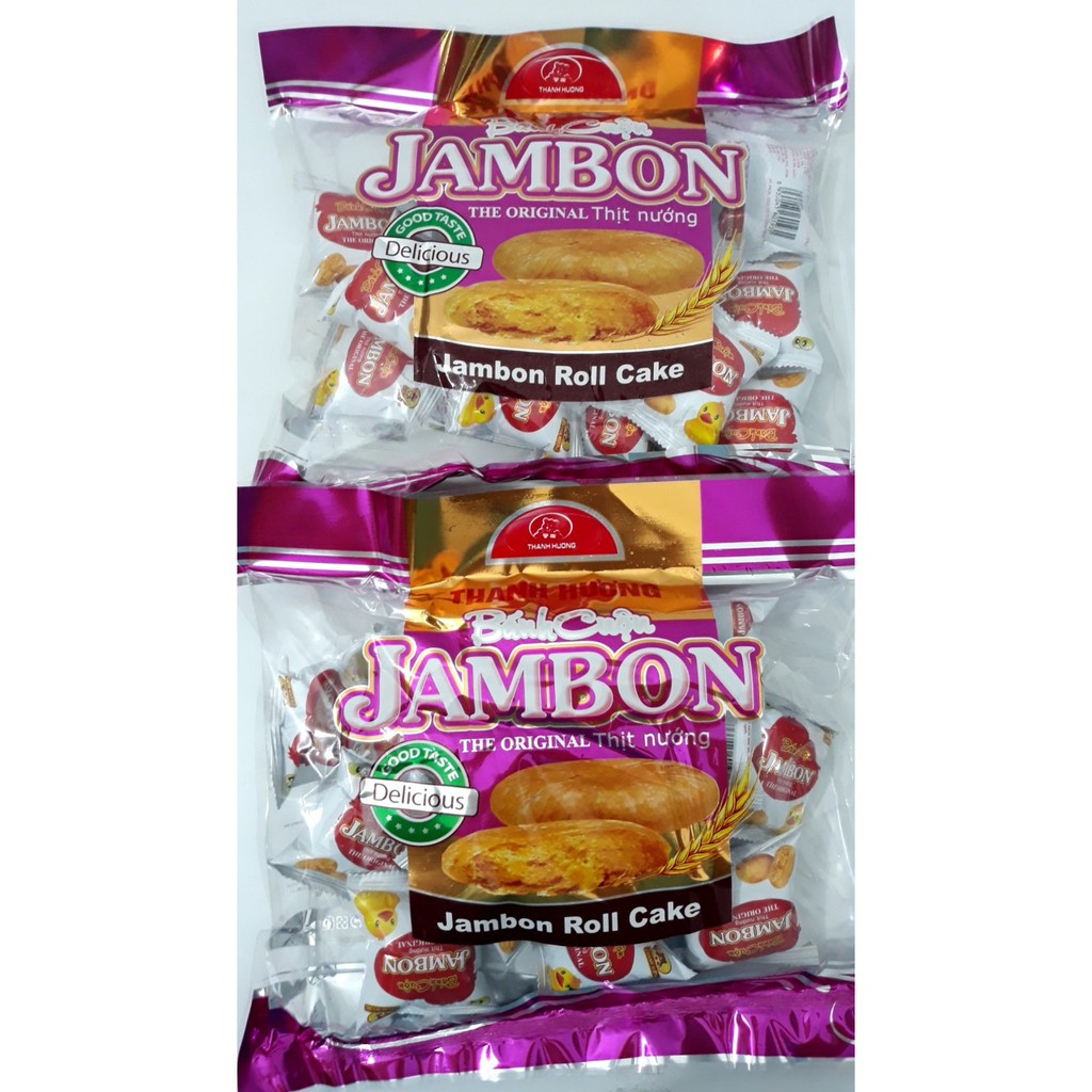 Combo 6 Gói x 400g Bánh Cuộn Jambon Thịt Nướng Thanh Hương (Bịch 15 chiếc)