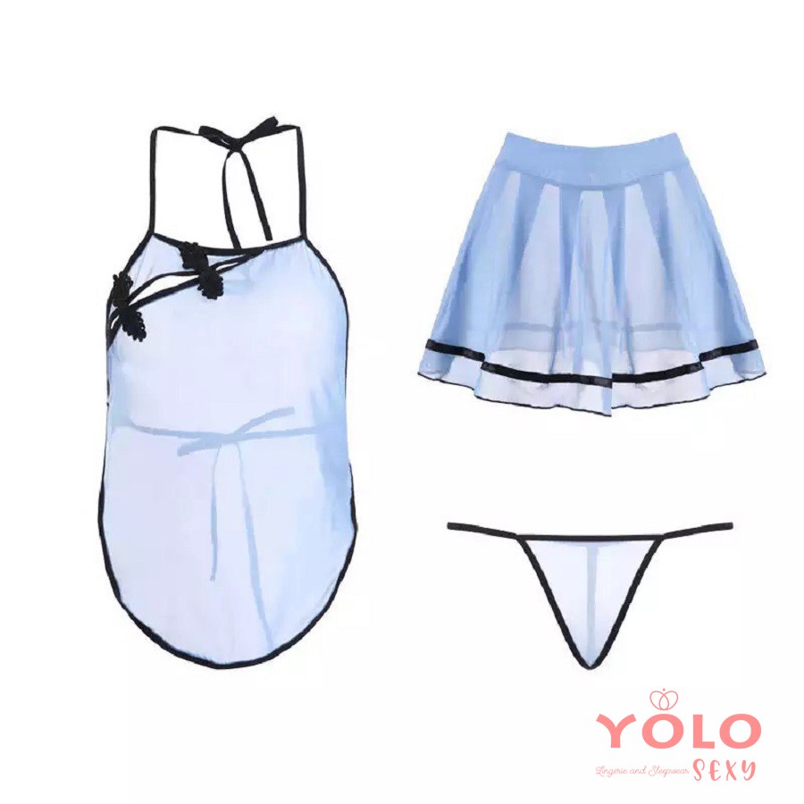 Cosplay sexy nữ sinh trung hoa - Set váy ngủ nữ sinh gợi cảm cao cấp Yolo Sexy | BigBuy360 - bigbuy360.vn