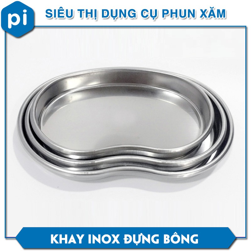 Khay inox hạt đậu đựng bông