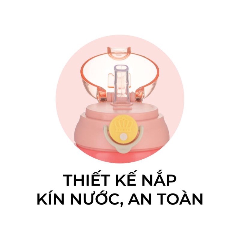Bình nước trẻ em, bình hút có vòi cao cấp HOKORI 0081
