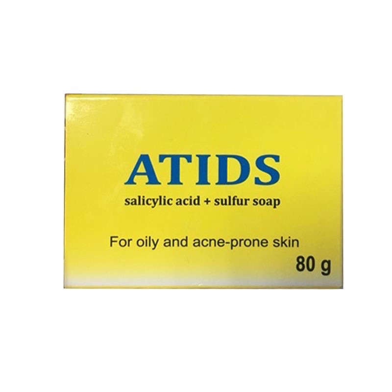 ✅[Chính Hãng] Xà Phòng Tắm ATIDS Soap 80g - Giảm Mụn Lưng, Giúp Làm Sạch - Cho Da Mụn, Dầu - Salicylic ACid 2% + Sulfur