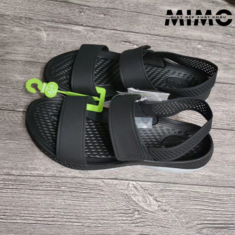 Sandal Literide quai ngang 360 clog đen ghi cho nữ