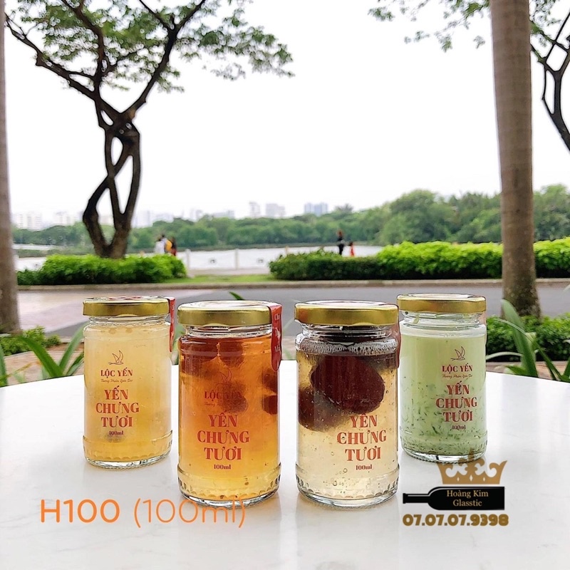 10 HỦ THUỶ TINH 150ml NẮP THIẾC-CHƯNG YẾN