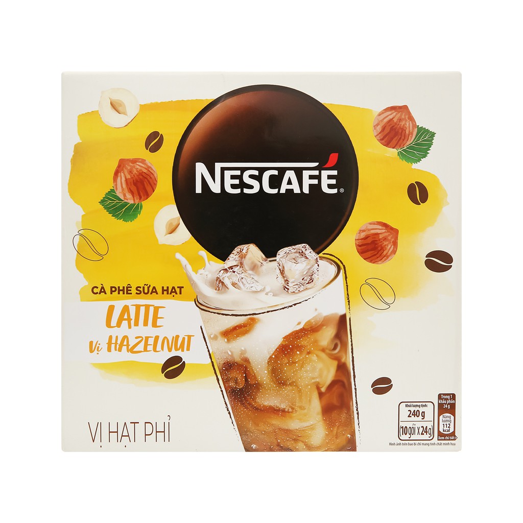 Cà phê sữa hạt Latte NesCafé vị hạt phỉ 240g