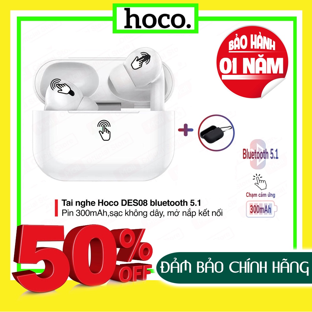 Tai Nghe Bluetooth Cao Cấp Chống Ồn Hoco EW05 Plus/DES08 PRO Kiểu Dáng tai nghe ko dây táo PRO