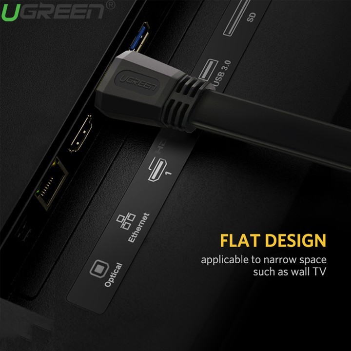 Cáp HDMI 2.0 dẹt dài 1.5M Ugreen 50819