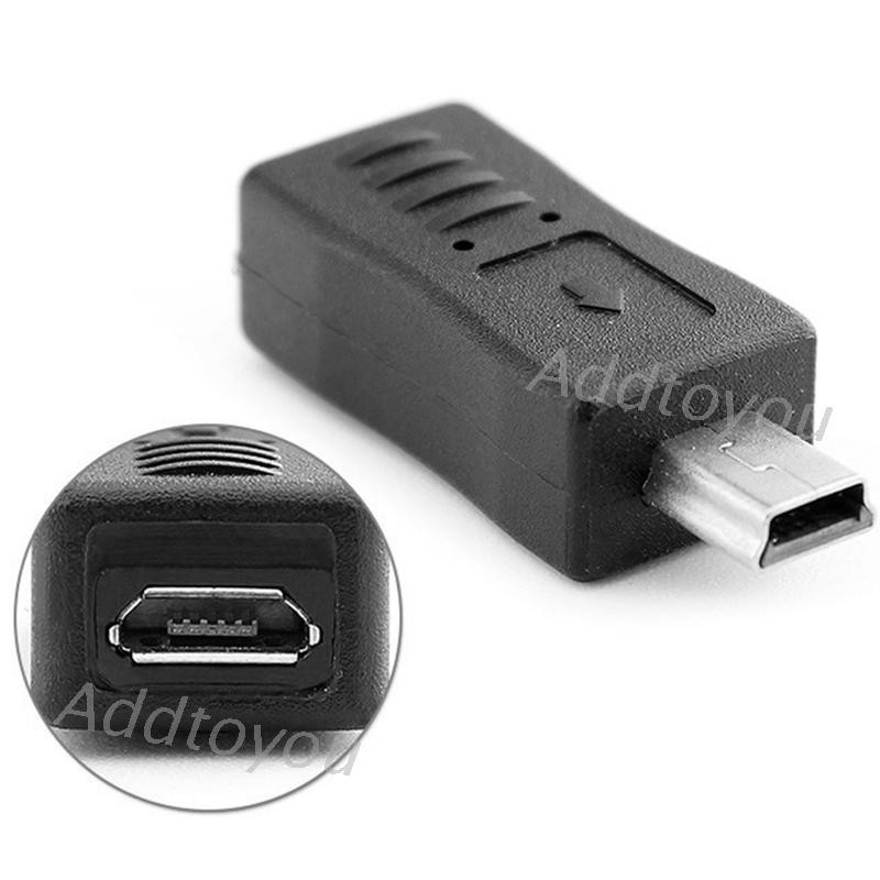 Cổng micro USB sang đầu USB mini màu đen 3C