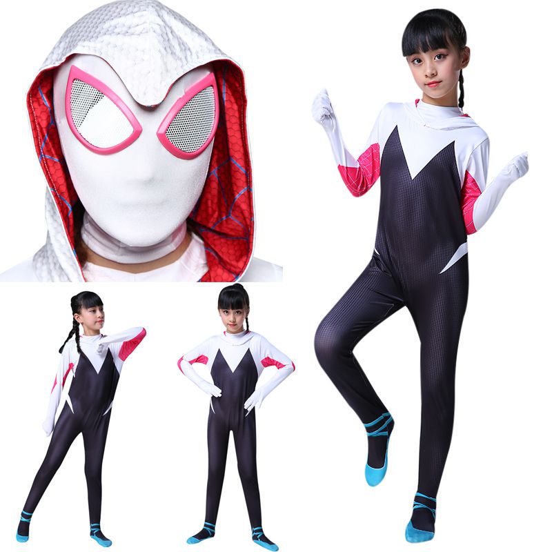 Áo liền quần cosplay Người Nhện cho bé - Gwen Stacy - Thiết kế thoải mái